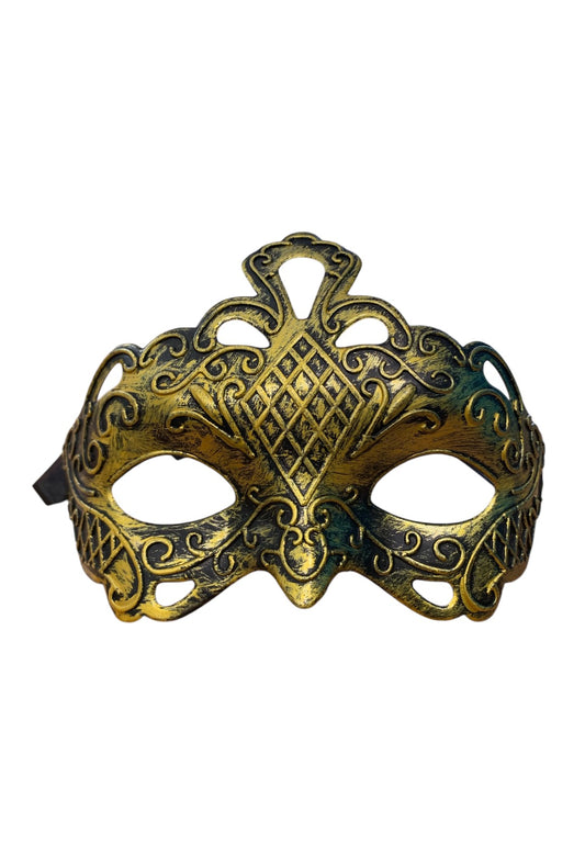 Brushed Gold Vintage Diamond Mask