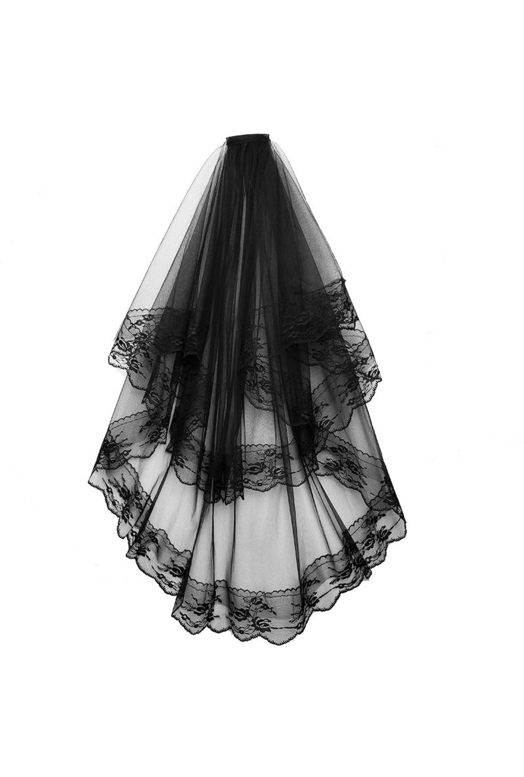 Black Lace Trim Veil Perth | Hurly-Burly