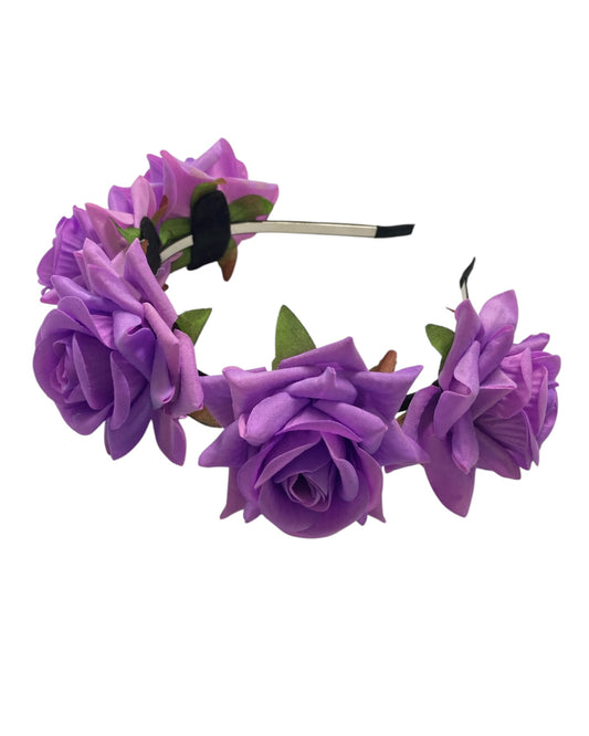 Purple Rose Headband