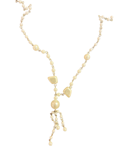 Long Pearl And Chain Necklace