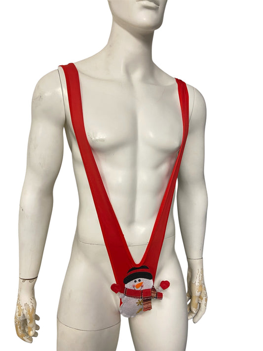 Ho Ho Ho Christmas Snowman Mankini