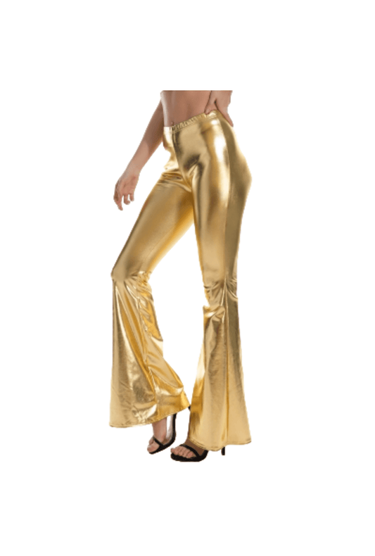 Gold Flared Disco Pants