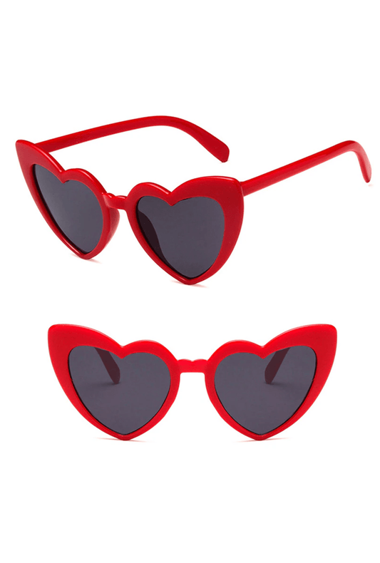 Red Retro Heart Glasses