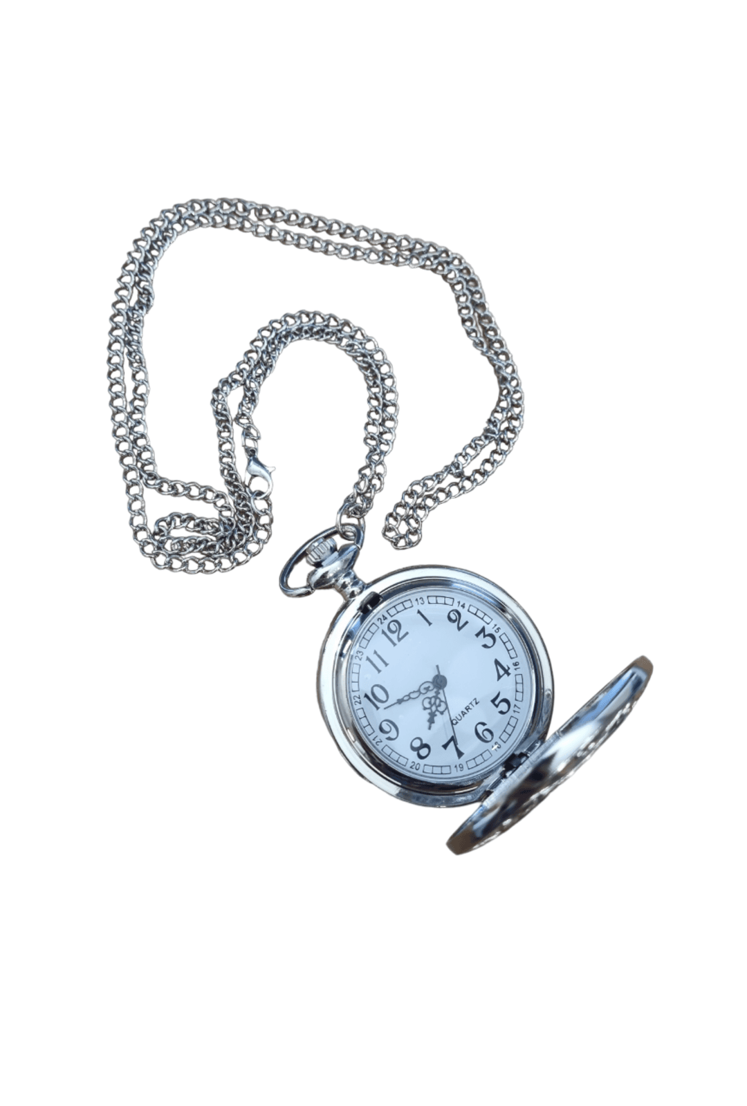 Silver Vintage Floral Pocket Watch