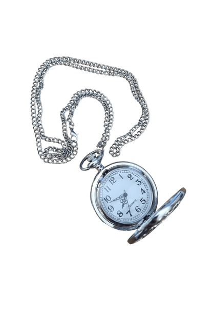 Silver Vintage Floral Pocket Watch