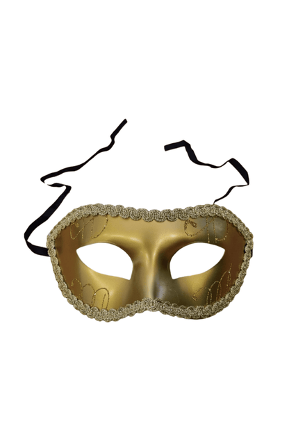 Gold Swirl Glitter Masquerade Mask