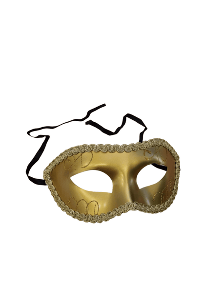 Gold Swirl Glitter Masquerade Mask