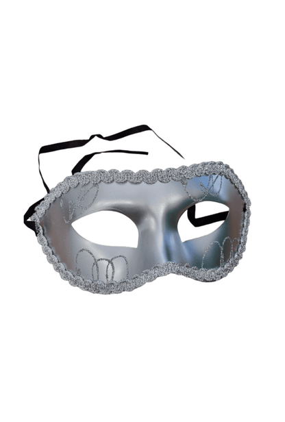 Silver Swirl Glitter Masquerade Mask