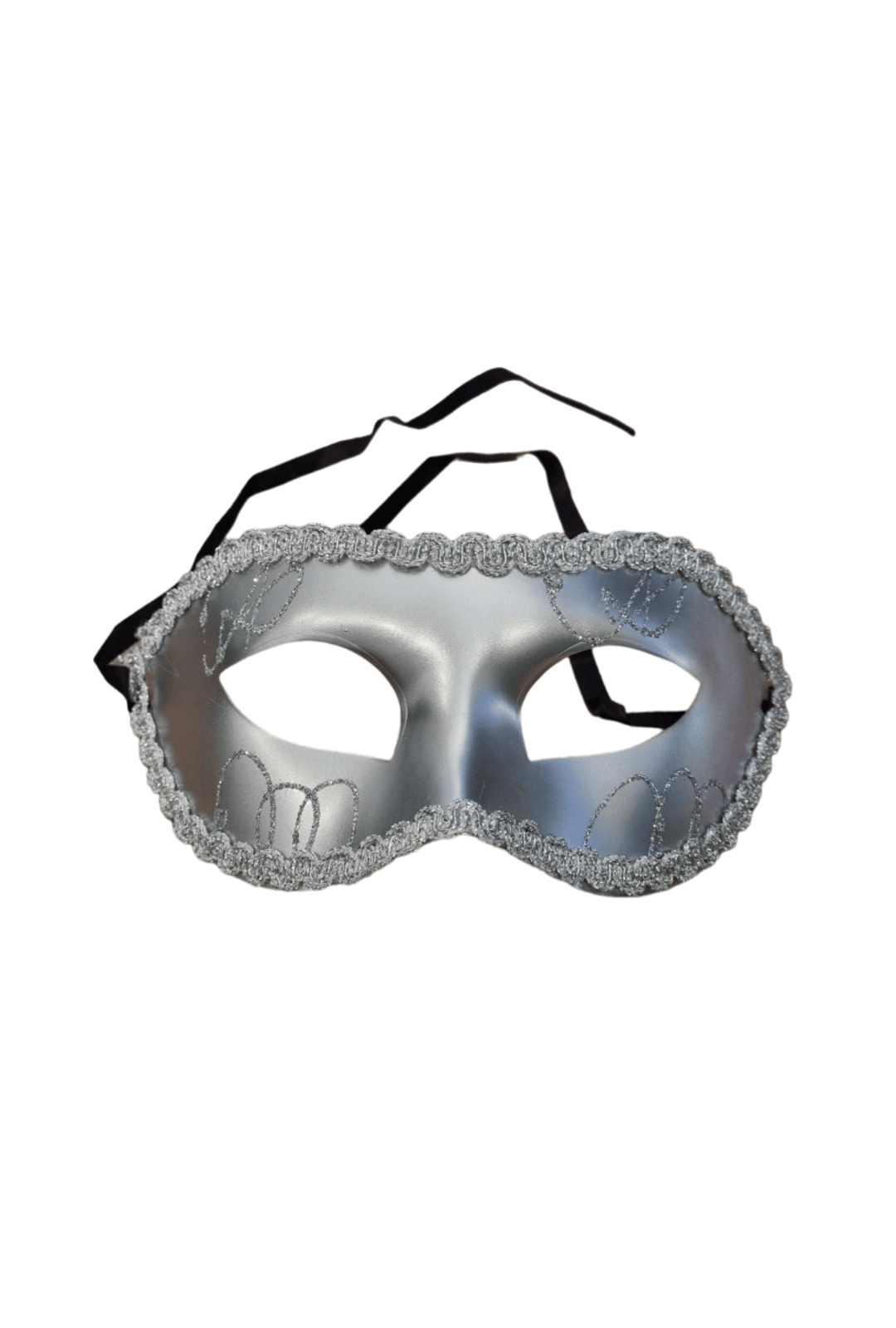 Silver Swirl Glitter Masquerade Mask