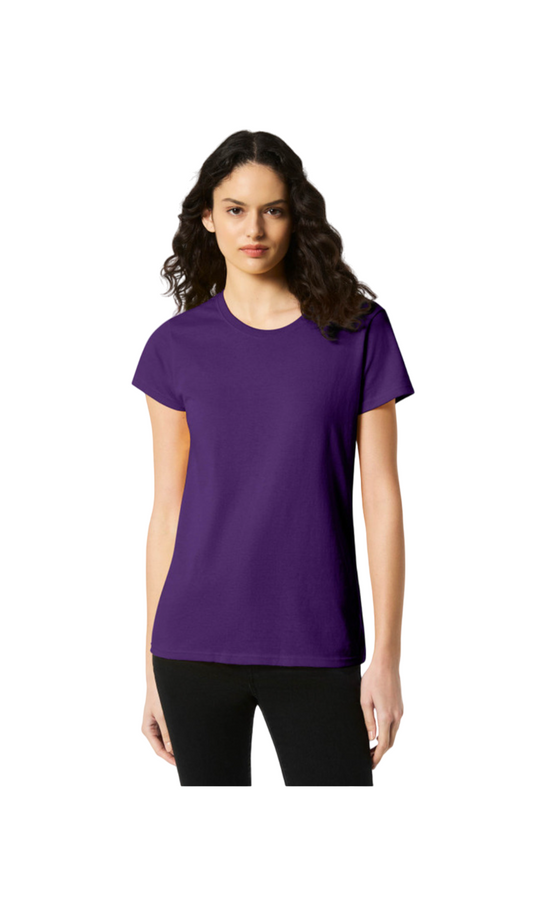 Purple Blank Ladies Fit Short Sleeved T-Shirt