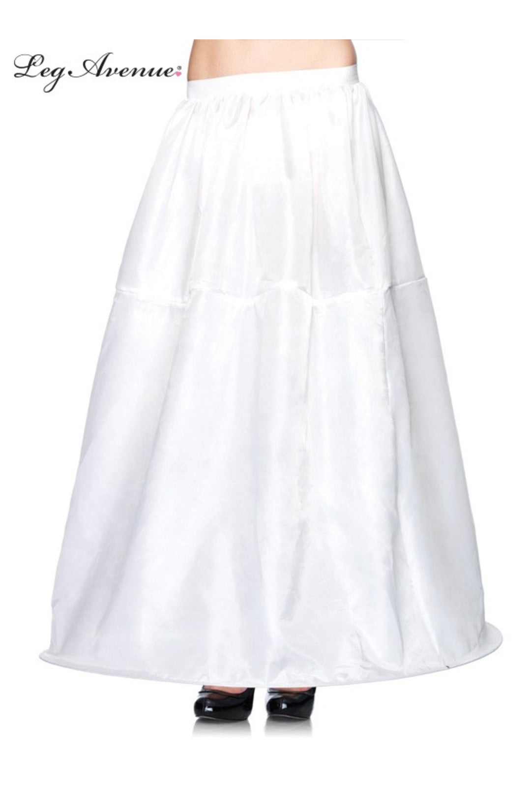 White Long Hoop Skirt