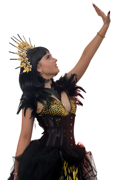 Black Feathered Bolero