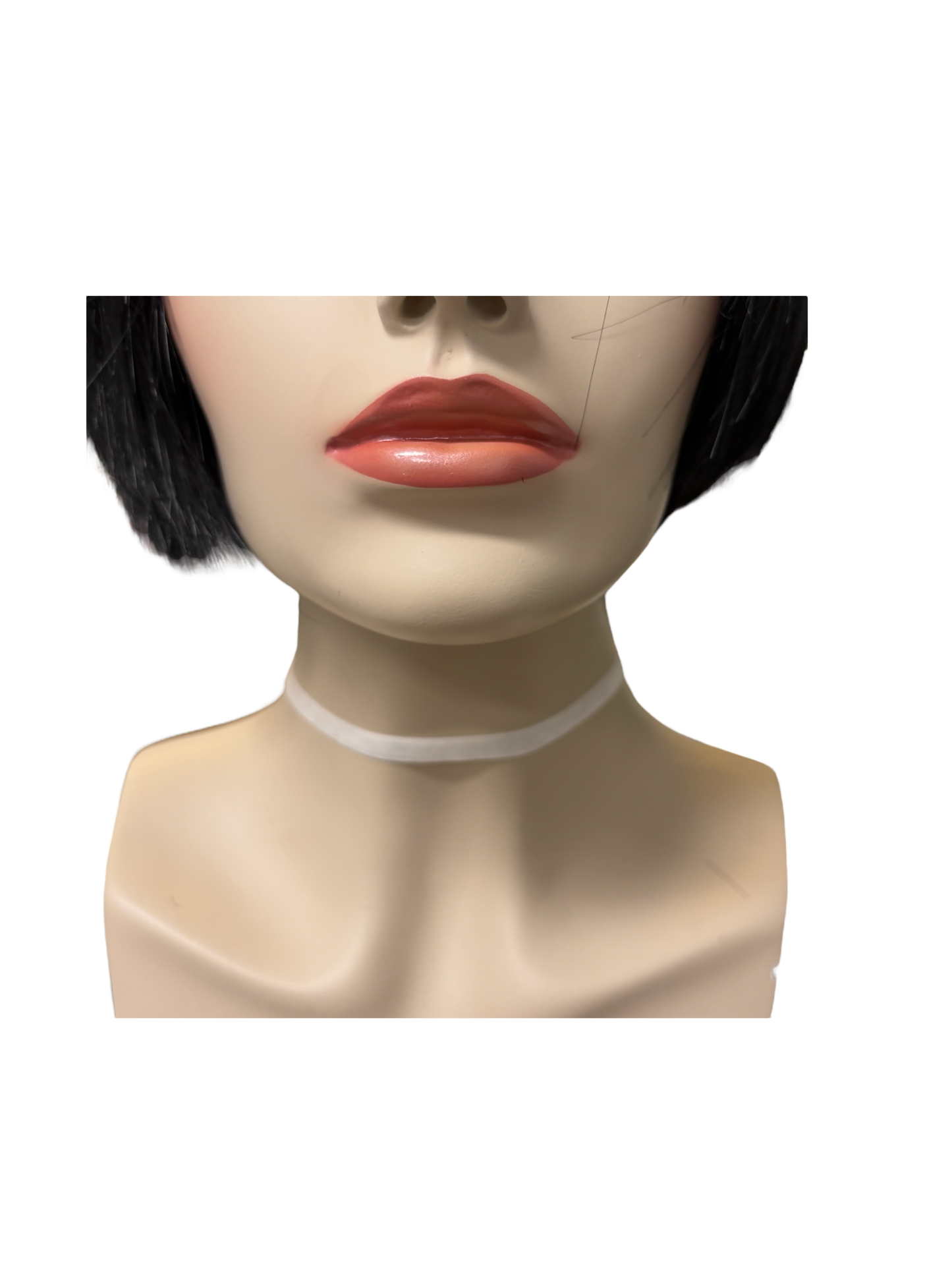 Thin White Velvet Choker