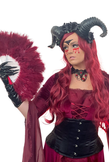 Black Demon Ram Horns