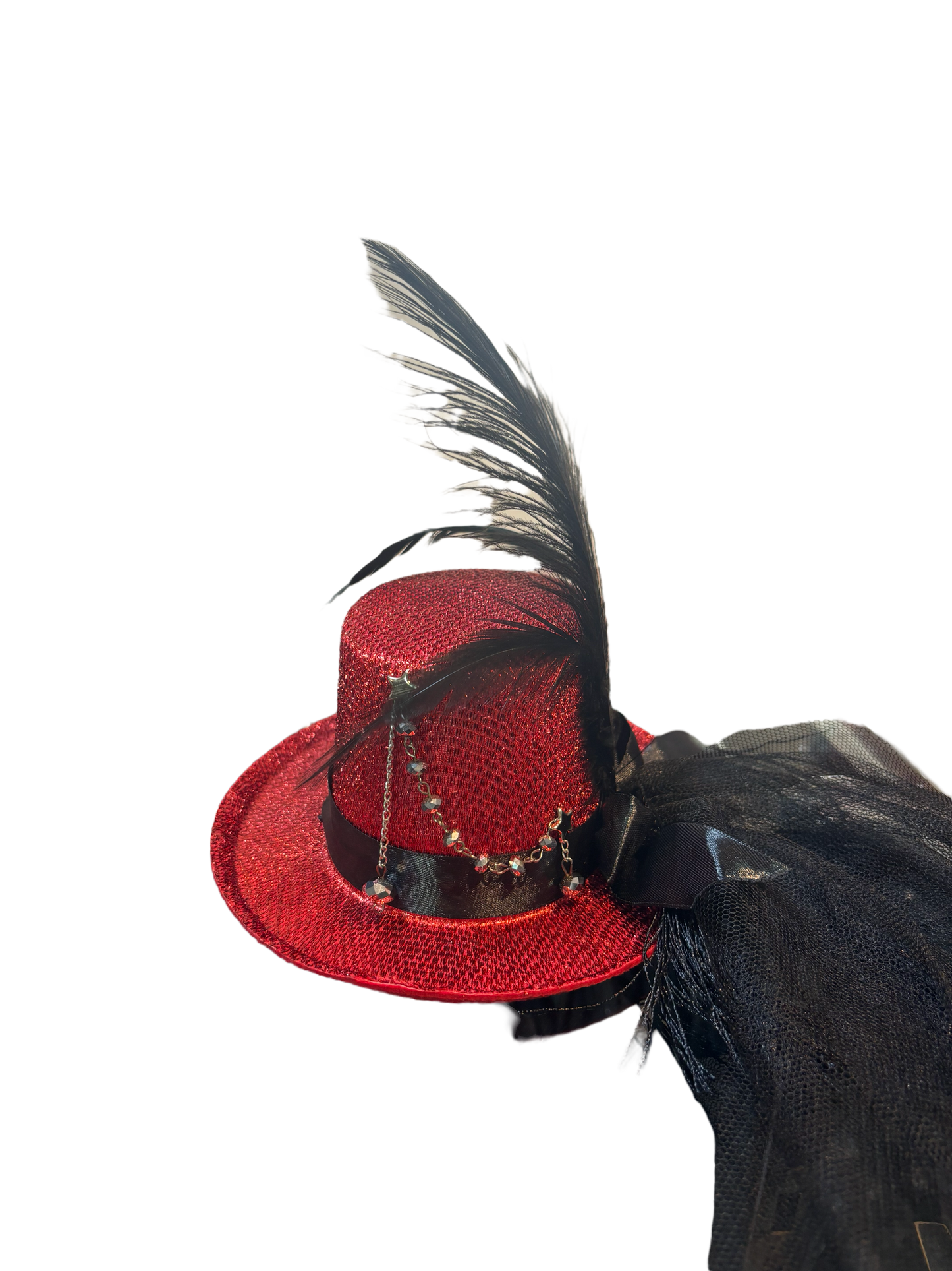 Red Razzle Dazzle Mini Top Hat