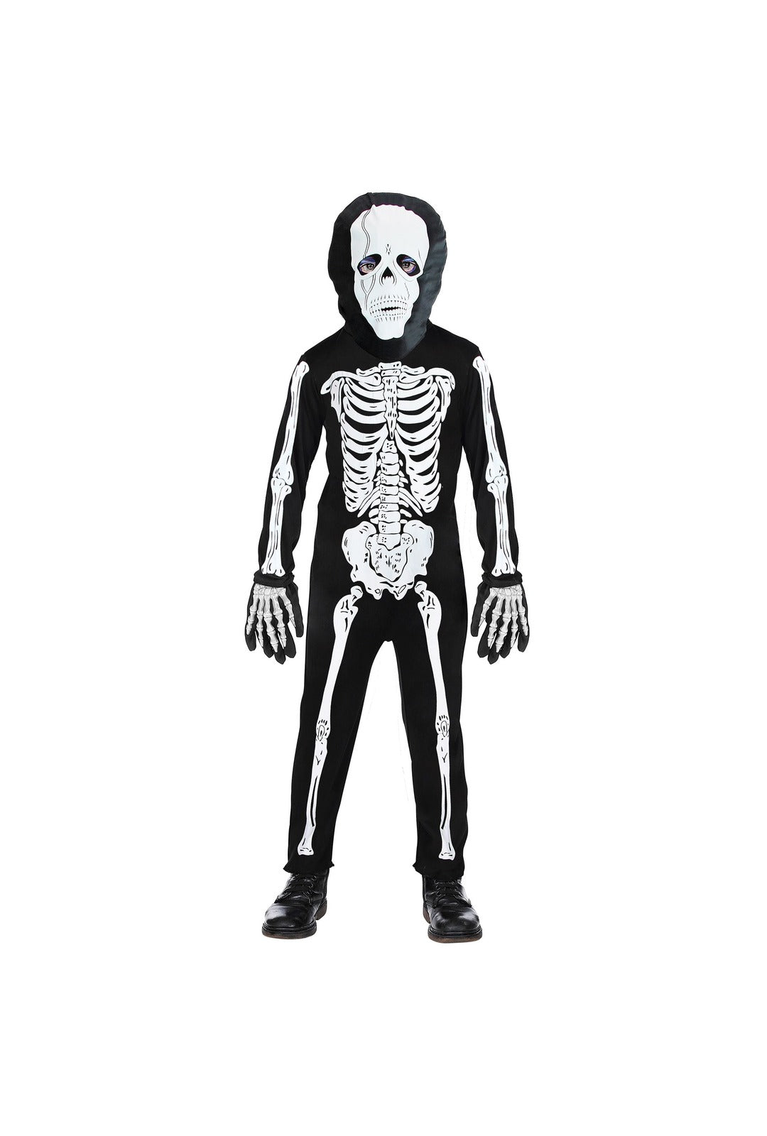 Kids Skeleton Jumpsuit With Mask