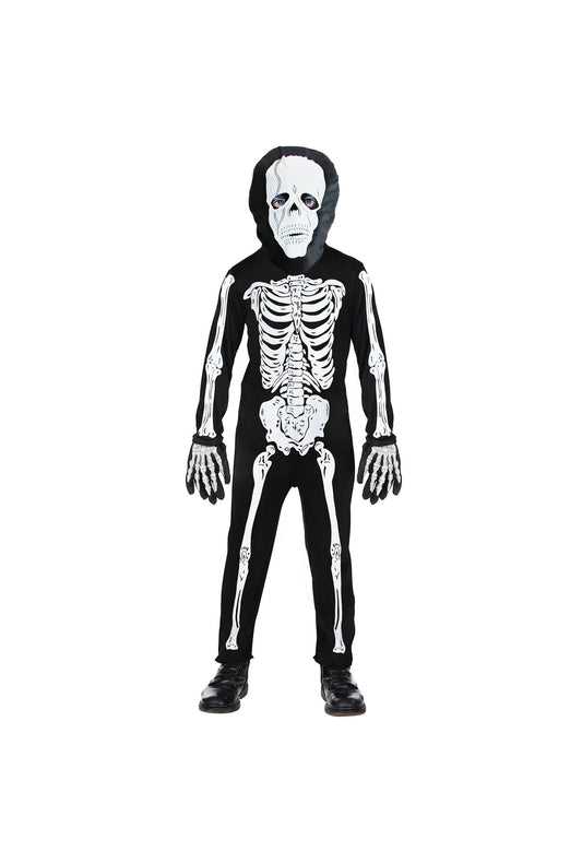 Kids Skeleton Jumpsuit With Mask