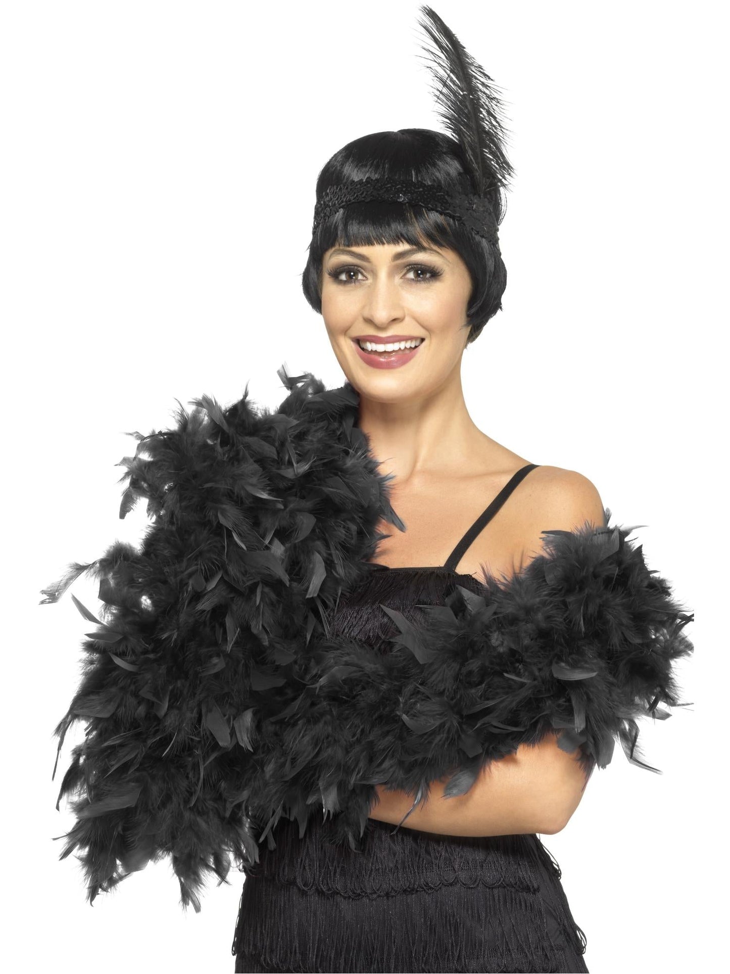 Deluxe 180cm Black Feather Boa