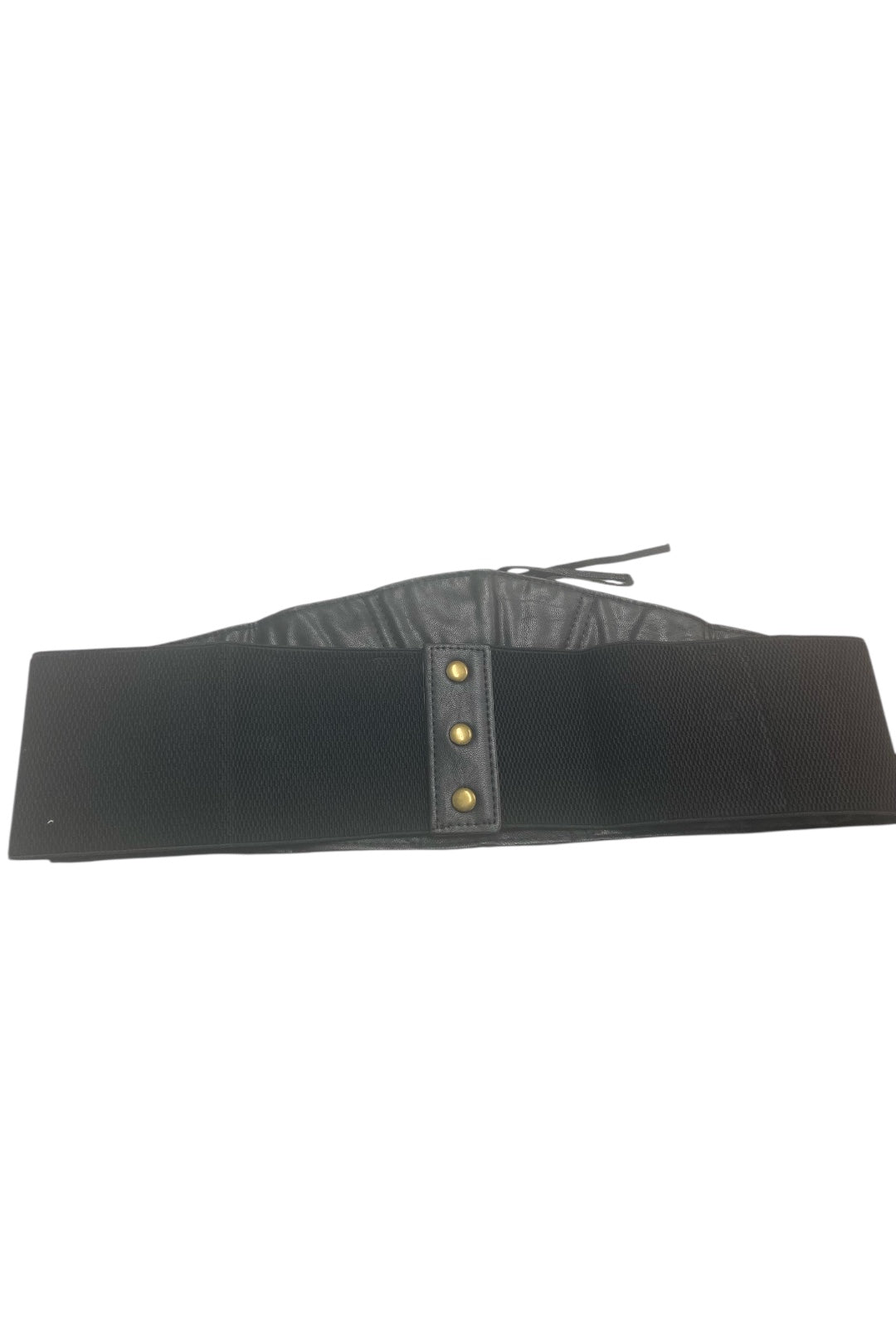 Leather Look Plus Size Black Corset Belt