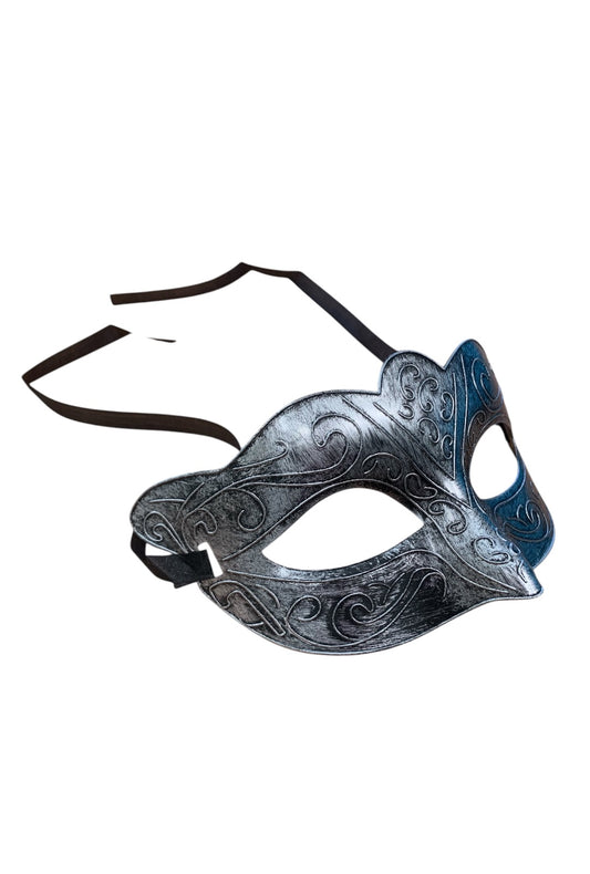 Brushed Silver Swirl Mask