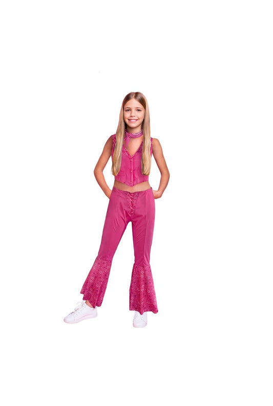 Barbie: The Movie Kids Pink Western Costume