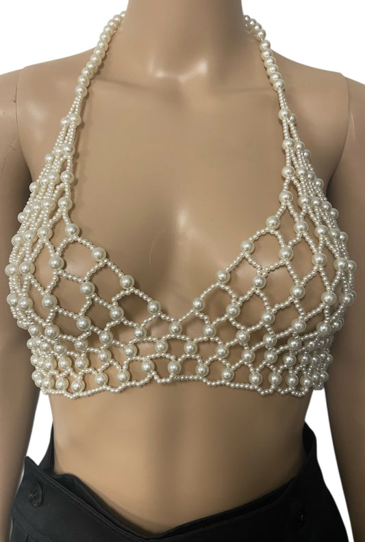 Pearl Beaded Festival Bralette