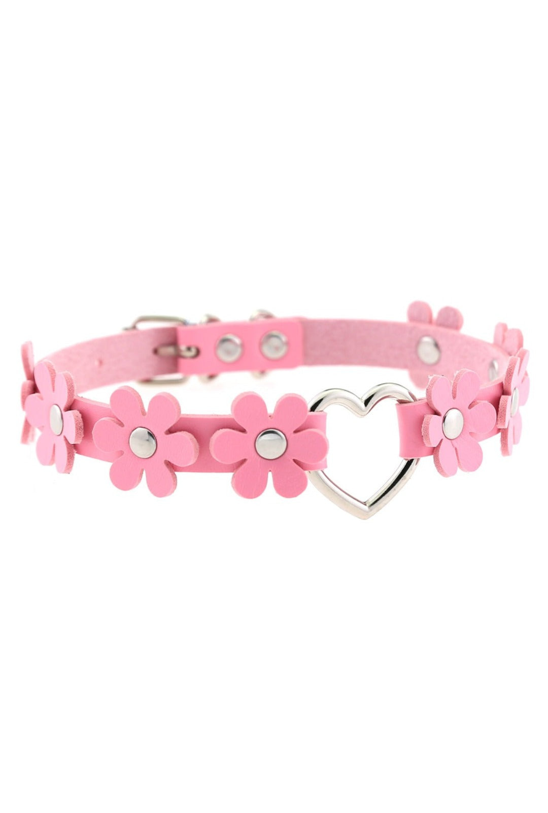 Light Pink Flower & Heart Choker