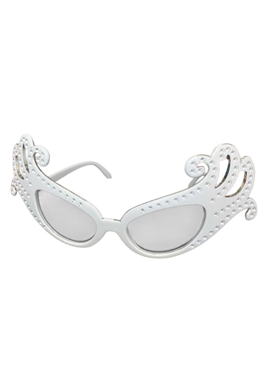 Dame Edna Glasses White