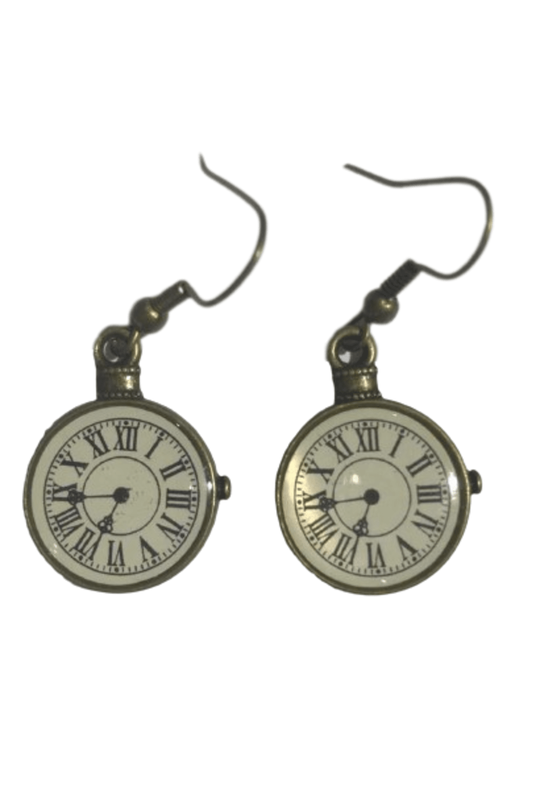 Steampunk Brass Clock Earrings (A)