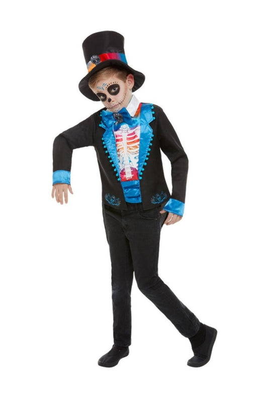 Neon Day of The Dead Boy Costume