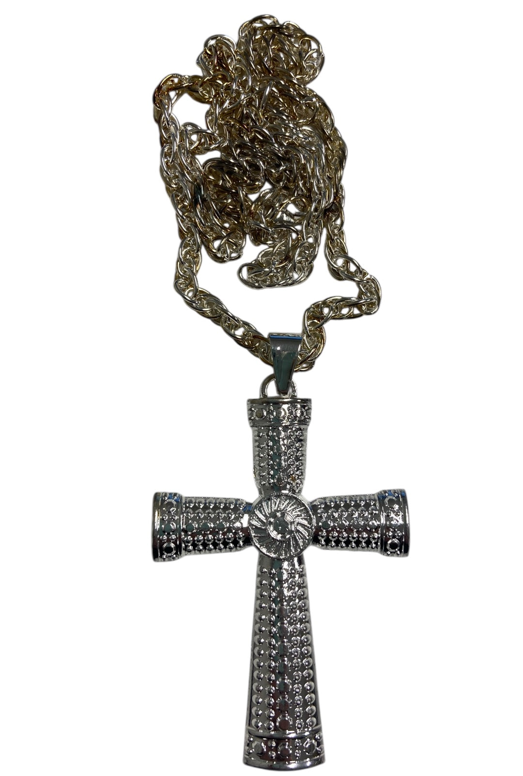 Gangster Silver Cross Necklace