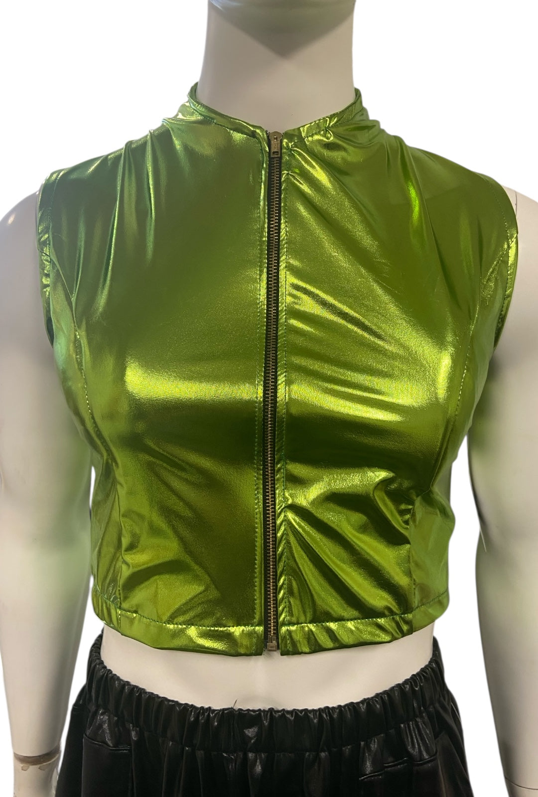 Metallic Lime Green Vest