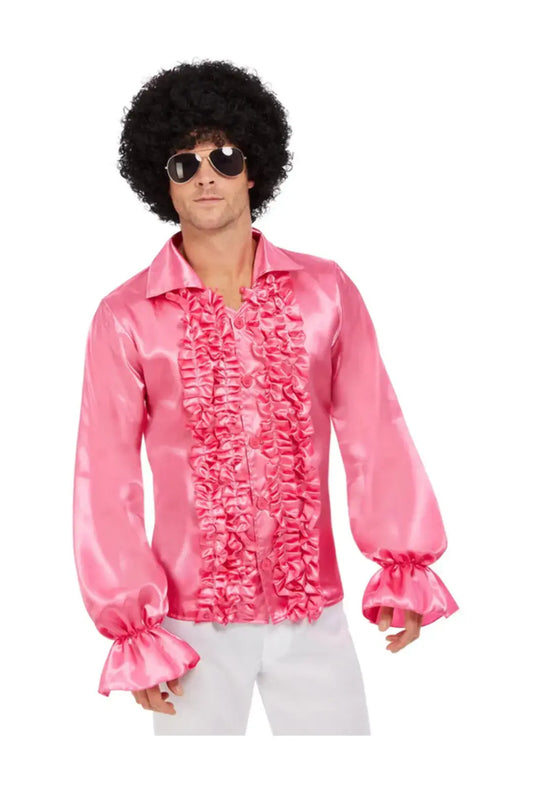 60s Pink Ruffled Shirt