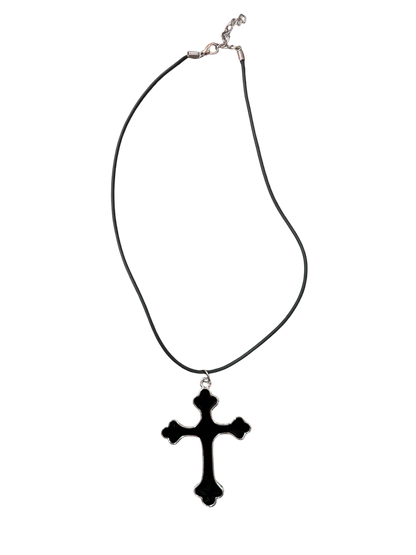 Gothic Black Cross Necklace