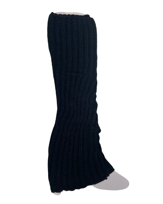 Black Chunky Knit Leg Warmers