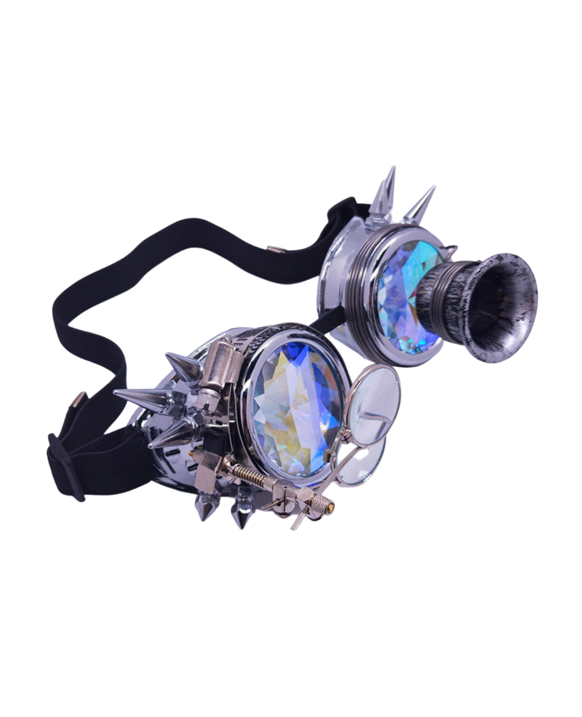 Spiked Steampunk Goggles With Magnifier