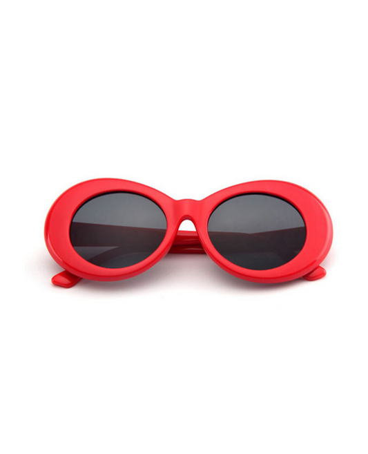 Red Round Glasses Black Lenses