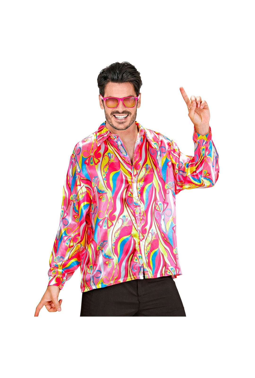 Pink 70's Mod Disco Shirt