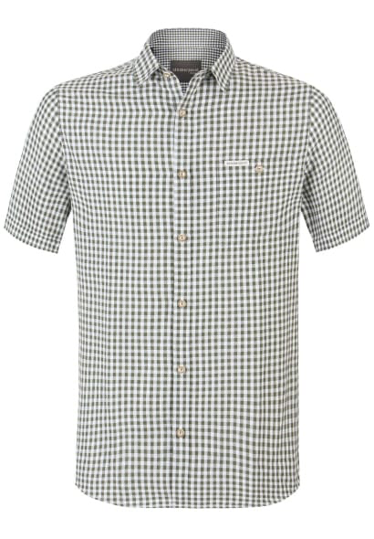 Black Checked Short Sleeve Shirt