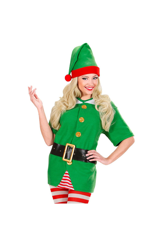 Button Up Santa's Little Helper, Green Elf Costume
