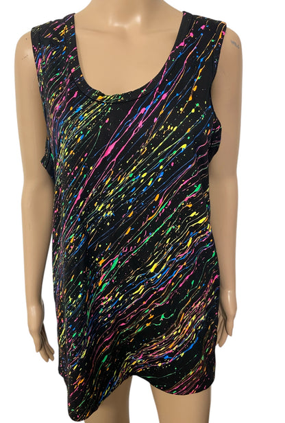 Men's UV Paint Splatter Singlet