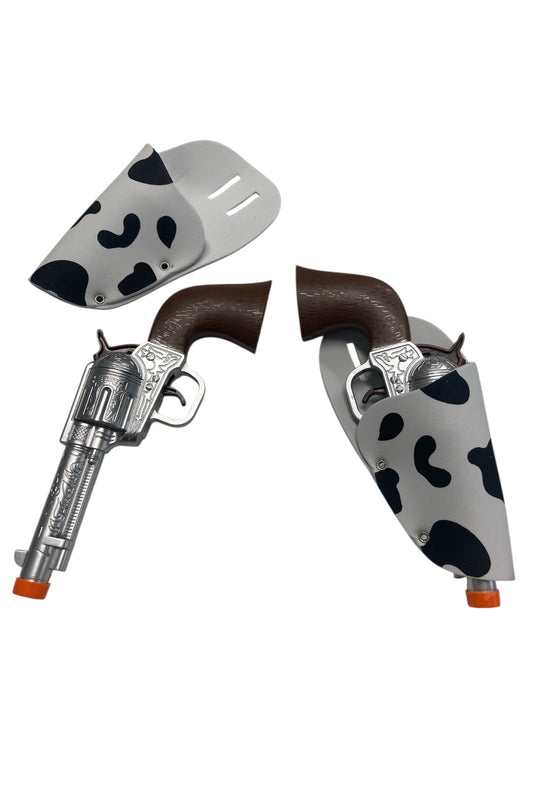 Black and White 2 Piece Cowboy Gun Set
