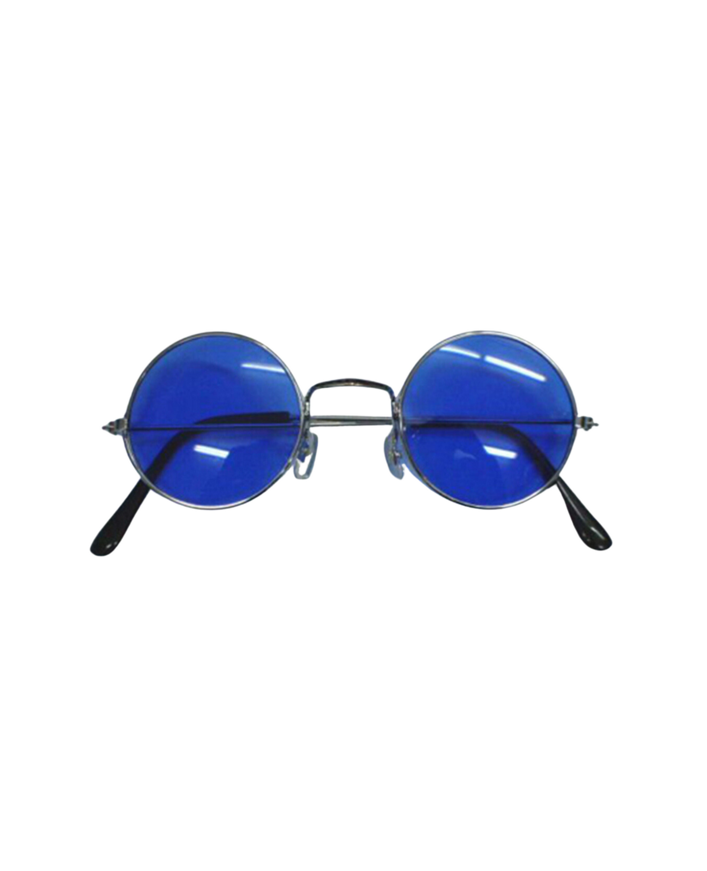 Hippy Blue Round Glasses with Silver Frame