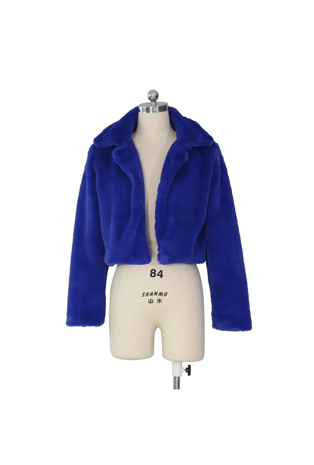 Royal Blue Faux Fur Jacket