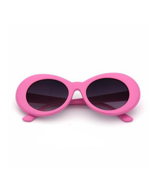 Pink Round Glasses Black Lenses