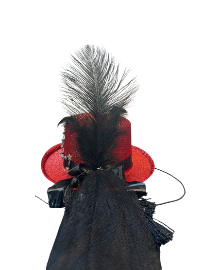 Red Razzle Dazzle Mini Top Hat
