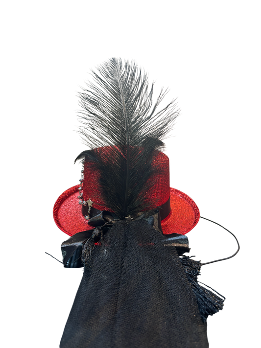 Red Razzle Dazzle Mini Top Hat
