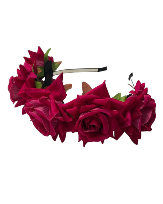 Magenta Rose Headband