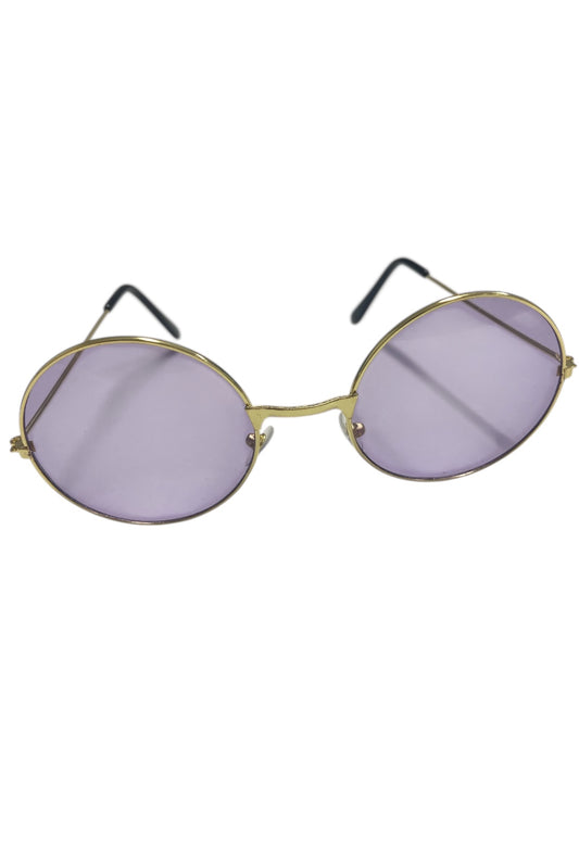 Large Purple Round Hippie Glasses