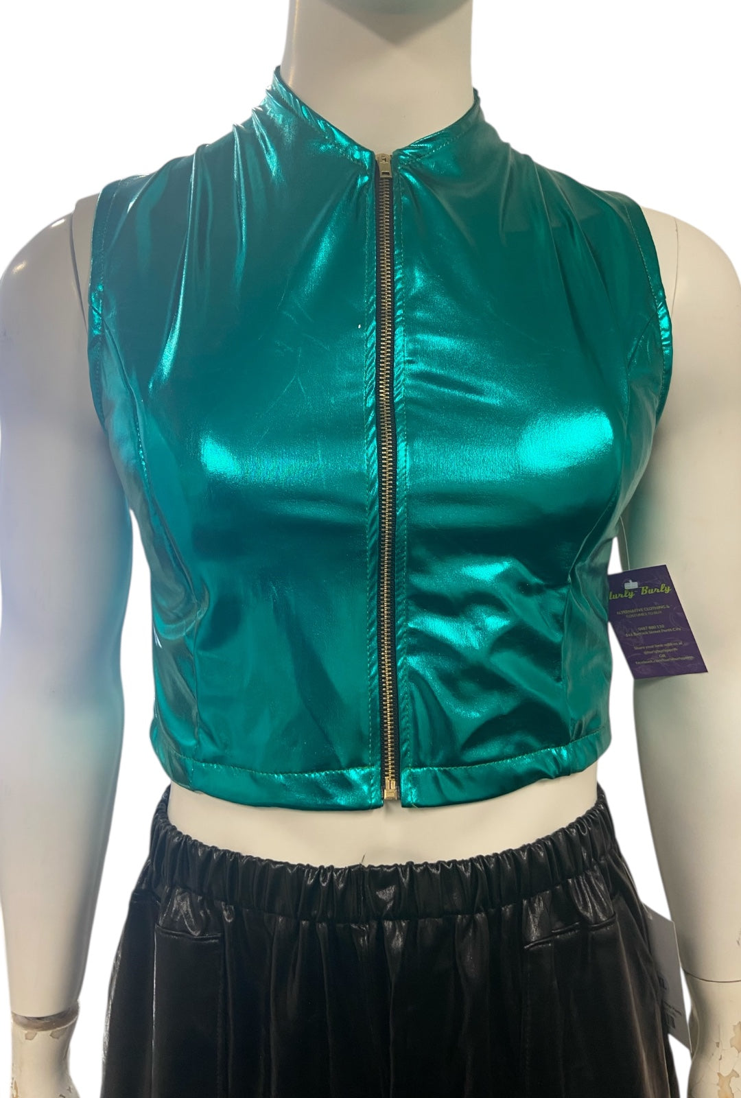Metallic Aqua Vest